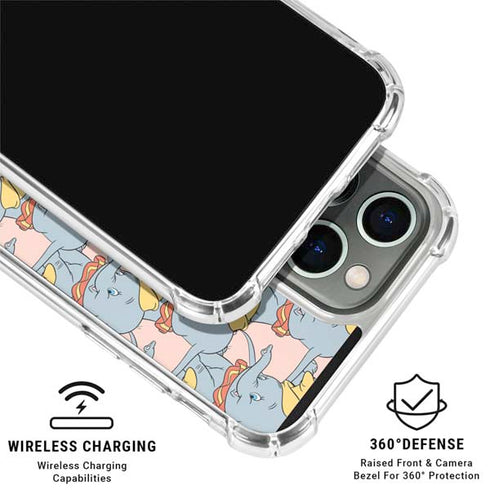 Disney Dumbo Face Pattern iPhone 16 Pro Max Clear Case